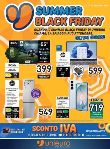 Volantino Unieuro - 26/6/2026 - 30/6/2026.