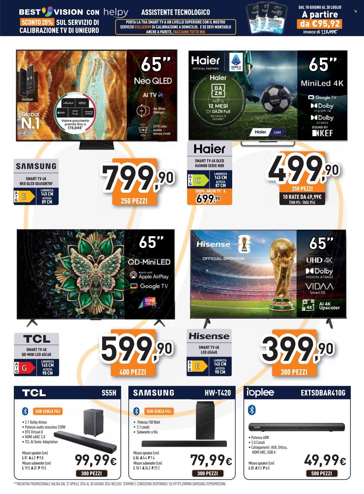 Volantino Unieuro - 26/6/2026 - 30/6/2026. Pagina 4