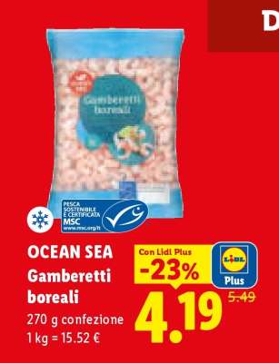 Ocean Sea Gamberetti boreali