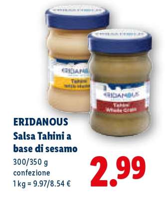 Eridanous Salsa Tahini a base di sesamo