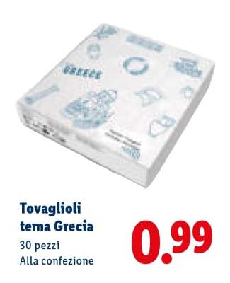 Tovaglioli tema Grecia