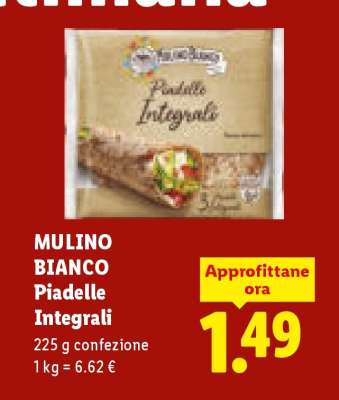 MULINO BIANCO PIADELLE INTEGRALI