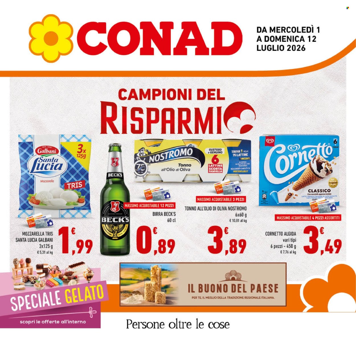 Volantino Conad - 1/7/2026 - 12/7/2026. Pagina 1