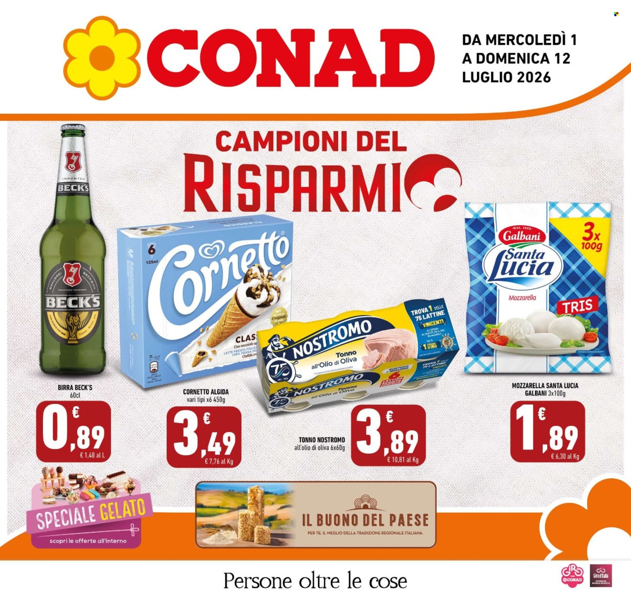 Volantino Conad - 1/7/2026 - 12/7/2026. Pagina 1