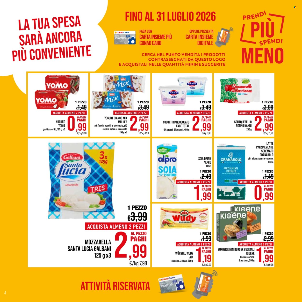 Volantino Spesa Facile Conad - 1/7/2026 - 31/7/2026. Pagina 4