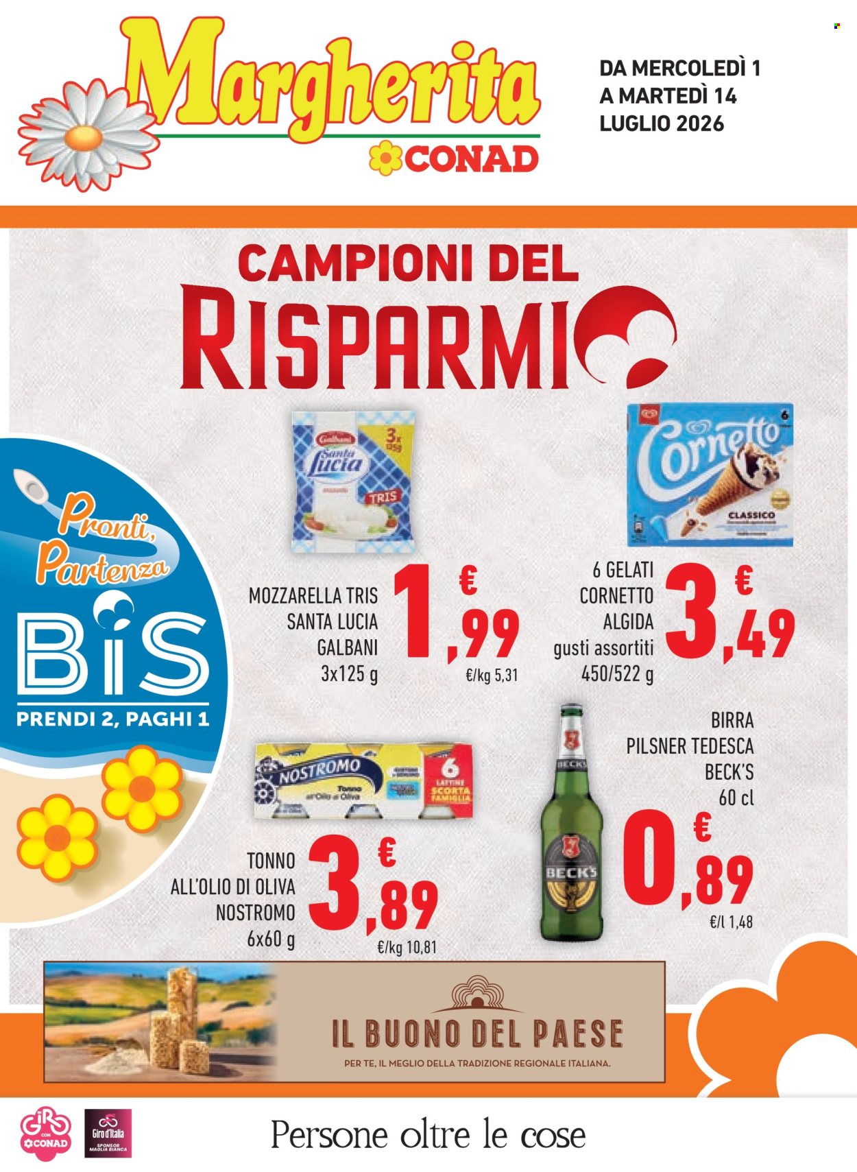 Volantino Margherita Conad - 1/7/2026 - 14/7/2026. Pagina 1