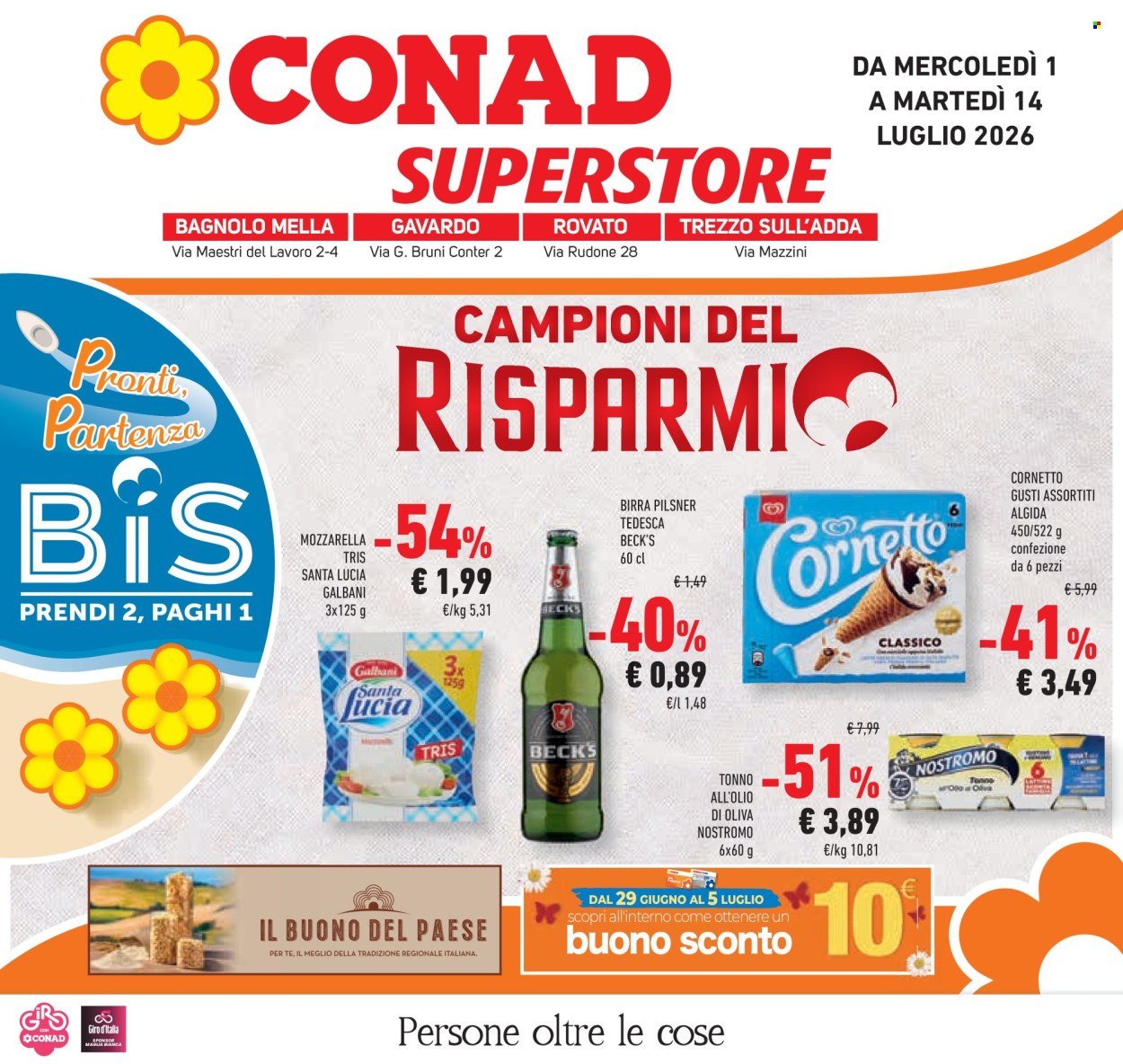 Volantino Conad Superstore - 1/7/2026 - 14/7/2026. Pagina 1