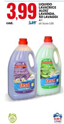 LIQUIDO LAVATRICE ALOE/LAVANDA, 50 LAVAGGI