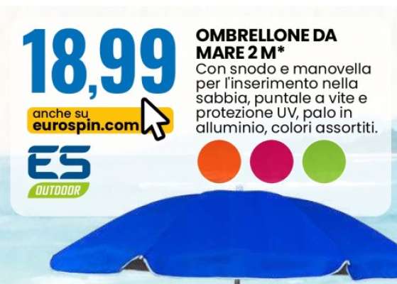OMBRELLONE DA MARE 2 M