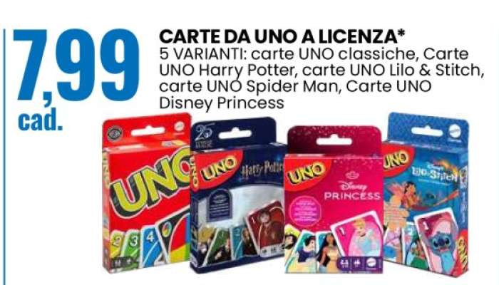 CARTE DA UNO A LICENZA