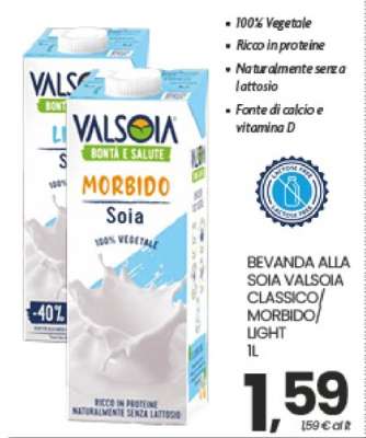 BEVANDA ALLA SOIA VALSOIA CLASSICO/MORBIDO/LIGHT 1L