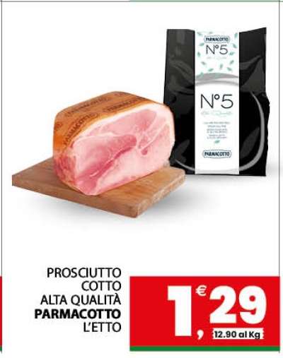 PROSCIUTTO COTTO ALTA QUALITÀ PARMACOTTO L’ETTO