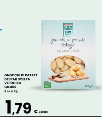 GNOCCHI DI PATATE DESPAR SCELTA VERDE BIO