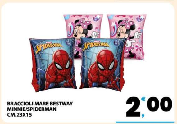 BRACCIOLI MARE BESTWAY MINNIE/SPIDERMAN