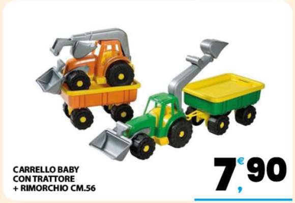 CARRELLO BABY CON TRATTORE + RIMORCHIO CM.56