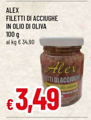 ALEX FILETTI DI ACCIUGHE IN OLIO DI OLIVA