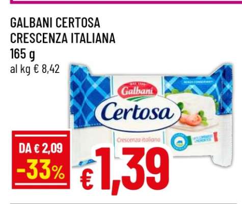 GALBANI CERTOSA CRESCENZA ITALIANA