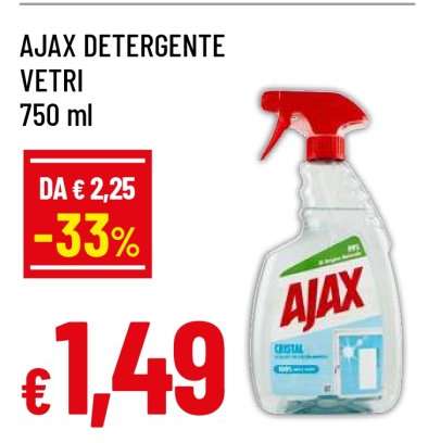 AJAX DETERGENTE VETRI