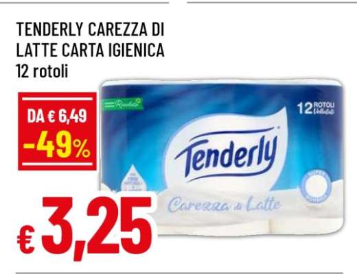 TENDERLY CAREZZA DI LATTE CARTA IGIENICA
