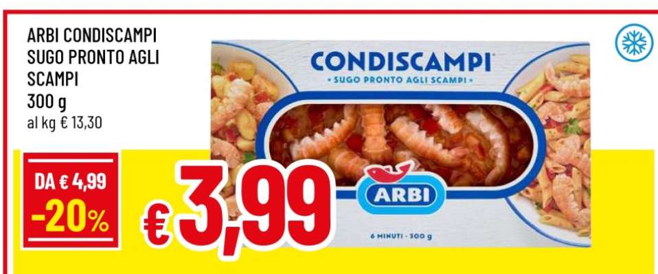 ARBI CONDISCAMPI SUGO PRONTO AGLI SCAMPI