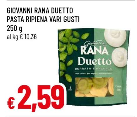 GIOVANNI RANA DUETTO PASTA RIPIENA VARI GUSTI