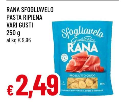 RANA SFOGLIAVELO PASTA RIPIENA VARI GUSTI
