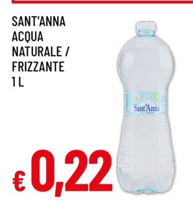 SANT'ANNA ACQUA NATURALE / FRIZZANTE 1 L