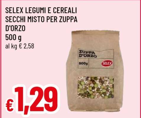 SELEX LEGUMI E CEREALI SECCHI MISTO PER ZUPPA D'ORZO