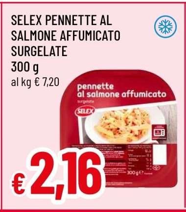 SELEX PENNETTE AL SALMONE AFFUMICATO SURGELATE