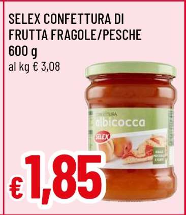 SELEX CONFETTURA DI FRUTTA FRAGOLE/PESCHE