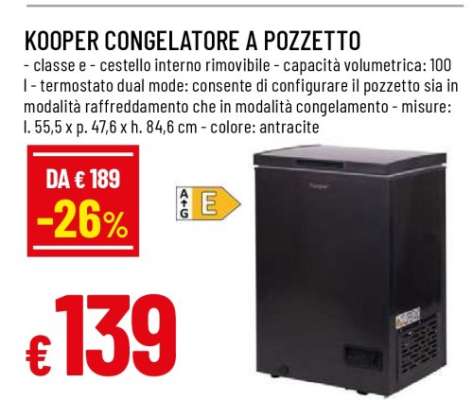 KOOPER CONGELATORE A POZZETTO