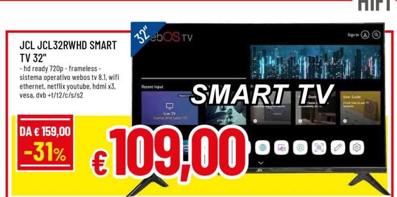 JCL JCL32RWHD SMART TV 32"