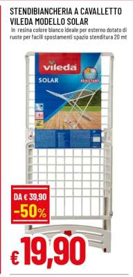 Stendibiancheria a cavalletto Vileda Modello Solar