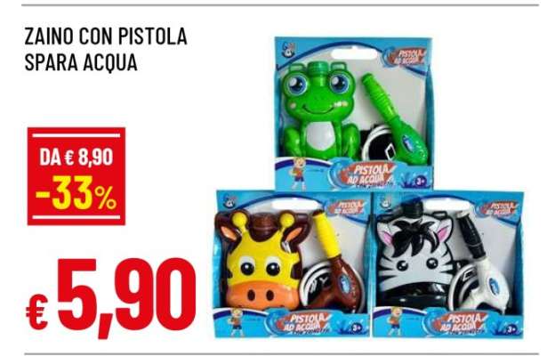 Zaino con pistola spara acqua