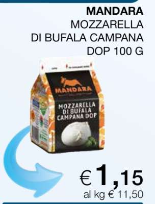 MANDARA MOZZARELLA DI BUFALA CAMPANA DOP 100 G