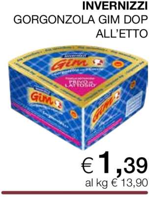 INVERNIZZI GORGONZOLA GIM DOP ALL’ETTO
