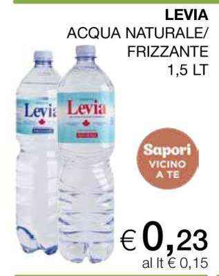 LEVIA ACQUA NATURALE/FRIZZANTE