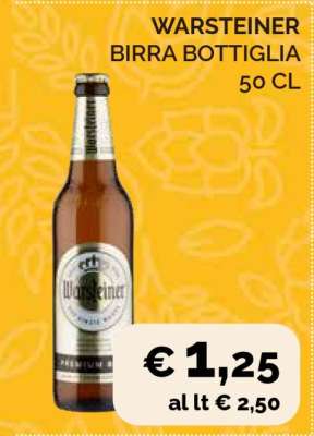 WARSTEINER BIRRA BOTTIGLIA