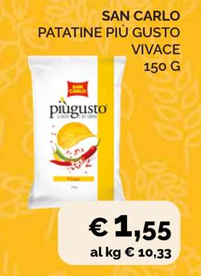 SAN CARLO PATATINE PIÙ GUSTO VIVACE 150 G