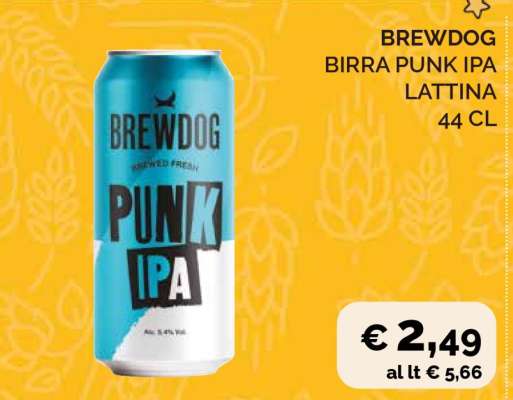 BREWDOG BIRRA PUNK IPA LATTINA