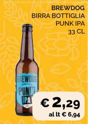 BREWDOG BIRRA BOTTIGLIA PUNK IPA 33 CL