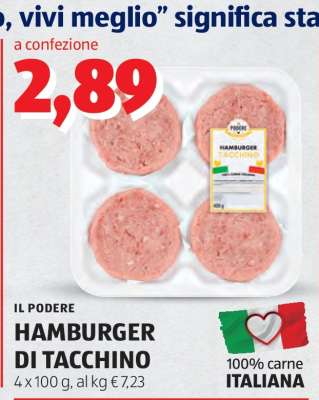 IL PODERE HAMBURGER DI TACCHINO