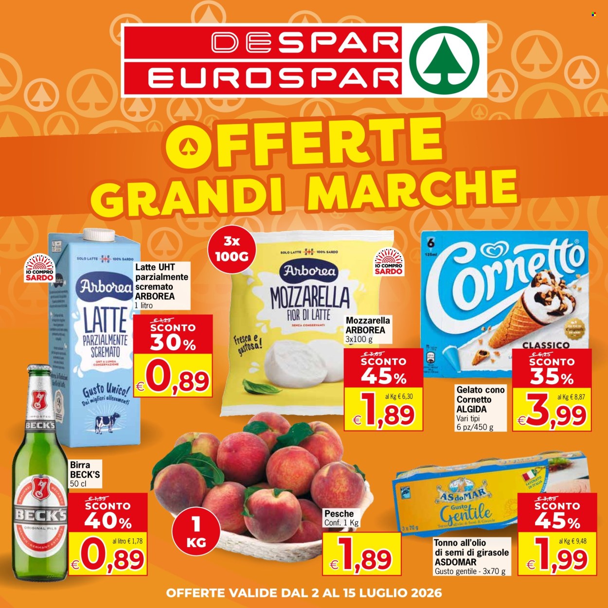 Volantino Eurospar - 2/7/2026 - 15/7/2026. Pagina 1