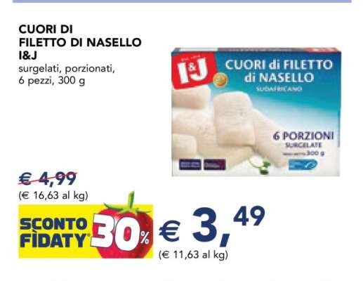 Cuori di filetto di nasello