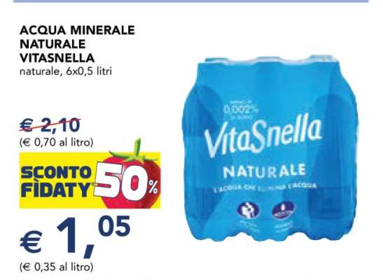 ACQUA MINERALE NATURALE VITASNELLA
