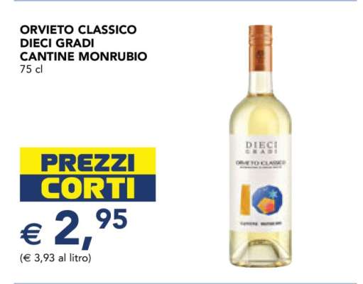 ORVIETO CLASSICO DIECI GRADI CANTINE MONRUBIO