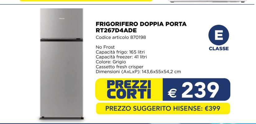 FRIGORIFERO DOPPIA PORTA RT267D4ADE