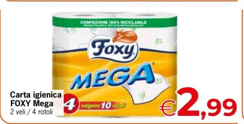 Carta Igienica Foxy Mega