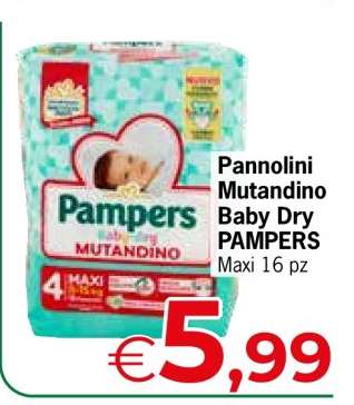 PANNOLINI, MUTANDINO BABY-DRY PAMPERS