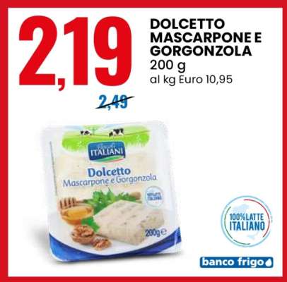 DOLCETTO MASCARPONE E GORGONZOLA